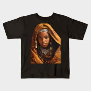 TRIBAL SOMALI GIRL Kids T-Shirt